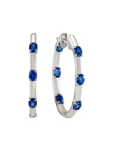 Etho Maria Women's Dolce 18K Gold & Gemstone Inside-Out Hoop Earrings - White Gold | Thumbnail 2 Etho Maria Women's Dolce 18K Gold & Gemstone Inside-Out Hoop Earrings - White Gold | Thumbnail 2