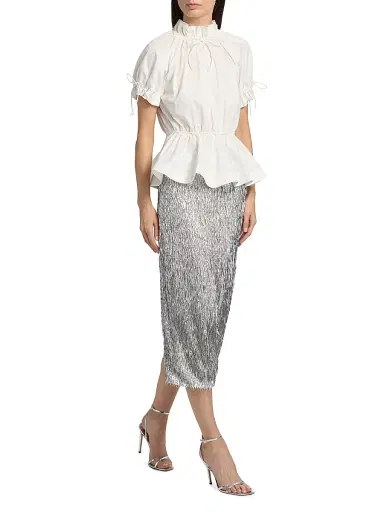 Aknvas Women's Tao Metallic Sequined Pencil Skirt | Thumbnail 2 Aknvas Women's Tao Metallic Sequined Pencil Skirt | Thumbnail 2