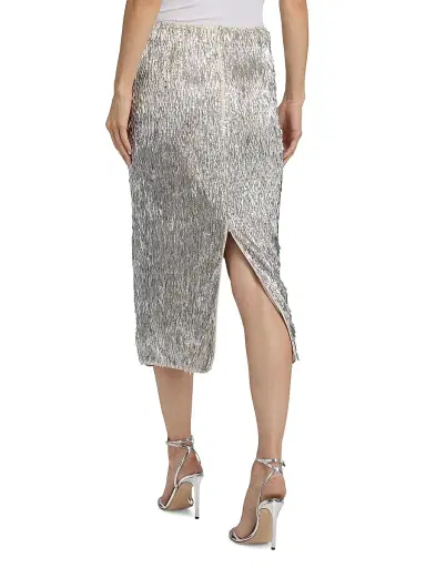Aknvas Women's Tao Metallic Sequined Pencil Skirt | Thumbnail 5 Aknvas Women's Tao Metallic Sequined Pencil Skirt | Thumbnail 5