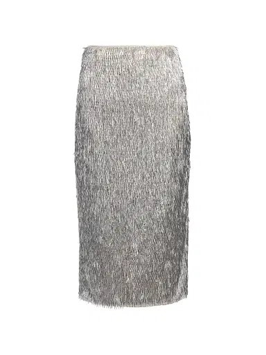 Aknvas Women's Tao Metallic Sequined Pencil Skirt | Thumbnail 1 Aknvas Women's Tao Metallic Sequined Pencil Skirt | Thumbnail 1