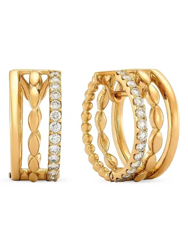 Etho Maria Women's My Etho II 18K Yellow Gold & 0.54 TCW Diamond Hoop Earrings - Rose Gold | Thumbnail 2 Etho Maria Women's My Etho II 18K Yellow Gold & 0.54 TCW Diamond Hoop Earrings - Rose Gold | Thumbnail 2