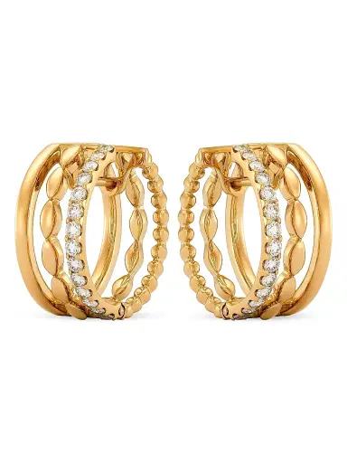 Etho Maria Women's My Etho II 18K Yellow Gold & 0.54 TCW Diamond Hoop Earrings - Rose Gold | Thumbnail 1 Etho Maria Women's My Etho II 18K Yellow Gold & 0.54 TCW Diamond Hoop Earrings - Rose Gold | Thumbnail 1