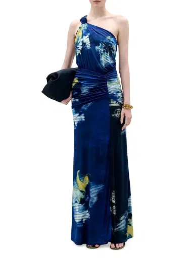 Silvia Tcherassi Women's Antara Ruched One-Shoulder Maxi Dress | Thumbnail 2 Silvia Tcherassi Women's Antara Ruched One-Shoulder Maxi Dress | Thumbnail 2