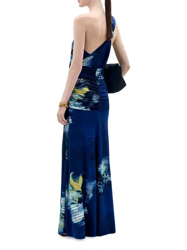Silvia Tcherassi Women's Antara Ruched One-Shoulder Maxi Dress | Thumbnail 3 Silvia Tcherassi Women's Antara Ruched One-Shoulder Maxi Dress | Thumbnail 3
