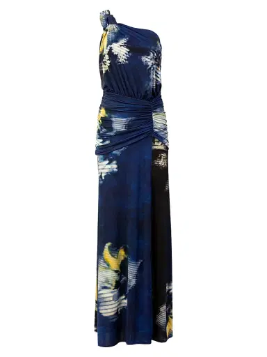 Silvia Tcherassi Women's Antara Ruched One-Shoulder Maxi Dress | Thumbnail 1 Silvia Tcherassi Women's Antara Ruched One-Shoulder Maxi Dress | Thumbnail 1