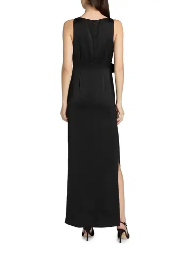 As It May Women's Rosette Draped Column Gown - Black | Thumbnail 5 As It May Women's Rosette Draped Column Gown - Black | Thumbnail 5