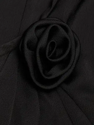 As It May Women's Rosette Draped Column Gown - Black | Thumbnail 7 As It May Women's Rosette Draped Column Gown - Black | Thumbnail 7