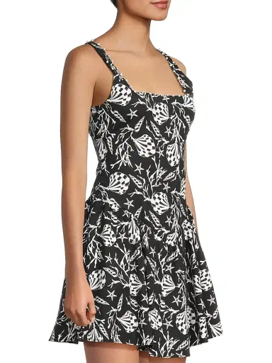 Peixoto Women's Harlow Printed Stretch-Cotton Minidress - Concha Cay - Size Large | Thumbnail 4 Peixoto Women's Harlow Printed Stretch-Cotton Minidress - Concha Cay - Size Large | Thumbnail 4