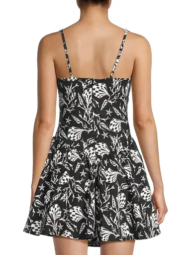 Peixoto Women's Harlow Printed Stretch-Cotton Minidress - Concha Cay - Size Large | Thumbnail 5 Peixoto Women's Harlow Printed Stretch-Cotton Minidress - Concha Cay - Size Large | Thumbnail 5