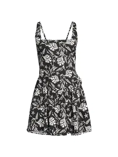Peixoto Women's Harlow Printed Stretch-Cotton Minidress - Concha Cay - Size Large | Thumbnail 1 Peixoto Women's Harlow Printed Stretch-Cotton Minidress - Concha Cay - Size Large | Thumbnail 1