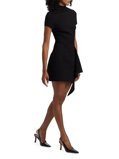 Toccin Women's Janie Mock Turtleneck Minidress - Jet | Thumbnail 4 Toccin Women's Janie Mock Turtleneck Minidress - Jet | Thumbnail 4