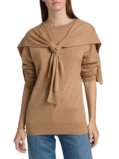 Toccin Women's Stefan Dual Wool Sweater - Latte | Thumbnail 3 Toccin Women's Stefan Dual Wool Sweater - Latte | Thumbnail 3