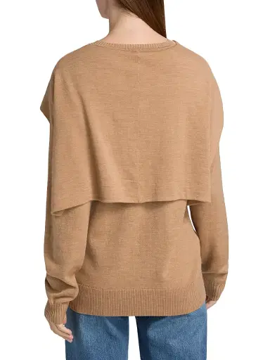 Toccin Women's Stefan Dual Wool Sweater - Latte | Thumbnail 5 Toccin Women's Stefan Dual Wool Sweater - Latte | Thumbnail 5