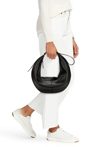 Proenza Schouler Women's Slide Pebbled Leather Hobo Bag - Black | Thumbnail 3 Proenza Schouler Women's Slide Pebbled Leather Hobo Bag - Black | Thumbnail 3