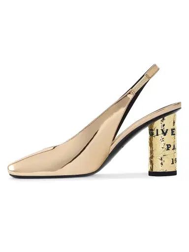 Givenchy Women's Tape Slingback Pumps in Mirror Effect Leather | Thumbnail 3 Givenchy Women's Tape Slingback Pumps in Mirror Effect Leather | Thumbnail 3