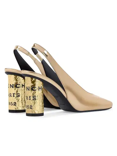 Givenchy Women's Tape Slingback Pumps in Mirror Effect Leather | Thumbnail 4 Givenchy Women's Tape Slingback Pumps in Mirror Effect Leather | Thumbnail 4