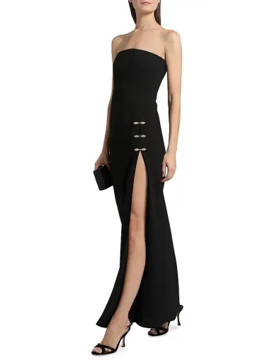 Saloni Women's Souza Strapless Maxi Dress - Black - Size 12 | Thumbnail 2 Saloni Women's Souza Strapless Maxi Dress - Black - Size 12 | Thumbnail 2