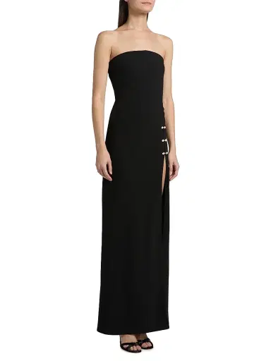 Saloni Women's Souza Strapless Maxi Dress - Black - Size 12 | Thumbnail 4 Saloni Women's Souza Strapless Maxi Dress - Black - Size 12 | Thumbnail 4