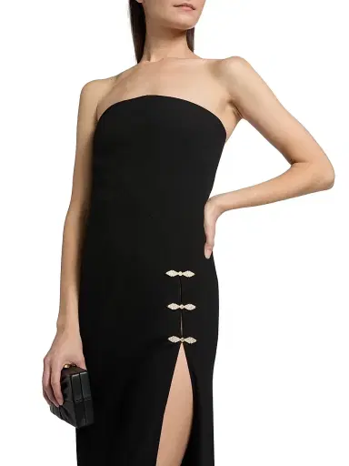Saloni Women's Souza Strapless Maxi Dress - Black - Size 12 | Thumbnail 6 Saloni Women's Souza Strapless Maxi Dress - Black - Size 12 | Thumbnail 6