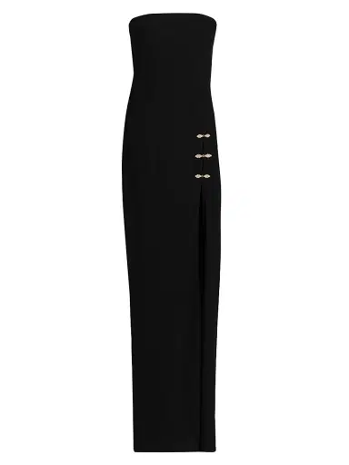 Saloni Women's Souza Strapless Maxi Dress - Black - Size 12 | Thumbnail 1 Saloni Women's Souza Strapless Maxi Dress - Black - Size 12 | Thumbnail 1