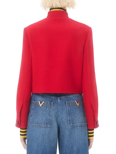 Valentino Garavani Women's Drill Double Caban - Red | Thumbnail 4 Valentino Garavani Women's Drill Double Caban - Red | Thumbnail 4