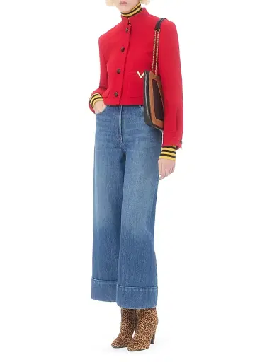 Valentino Garavani Women's Drill Double Caban - Red | Thumbnail 7 Valentino Garavani Women's Drill Double Caban - Red | Thumbnail 7
