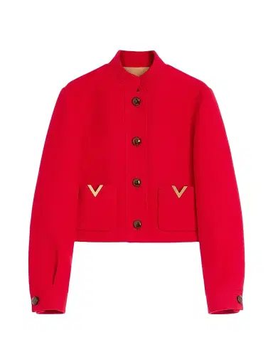 Valentino Garavani Women's Drill Double Caban - Red | Thumbnail 1 Valentino Garavani Women's Drill Double Caban - Red | Thumbnail 1