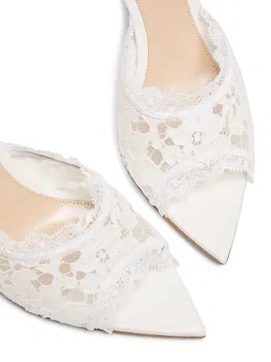 Gianvito Rossi Women's Lyon 85MM Lace Sandals - White - Size 11 | Thumbnail 6 Gianvito Rossi Women's Lyon 85MM Lace Sandals - White - Size 11 | Thumbnail 6