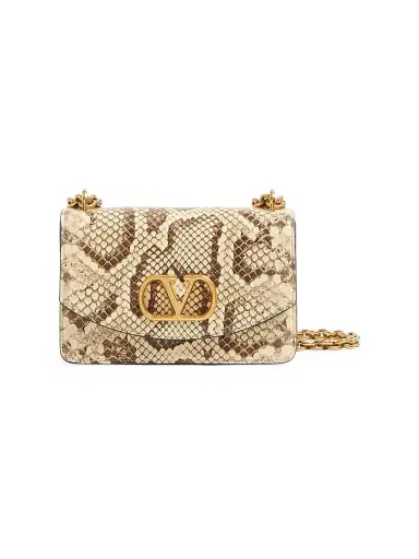 Valentino Garavani Women's Vain Shoulder Bag in Python - Cream | Thumbnail 1 Valentino Garavani Women's Vain Shoulder Bag in Python - Cream | Thumbnail 1