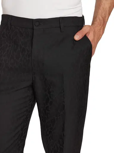 Etro Men's Roma Tonal Animal-Print Straight-Leg Trousers - Black - Size 40 | Thumbnail 6 Etro Men's Roma Tonal Animal-Print Straight-Leg Trousers - Black - Size 40 | Thumbnail 6