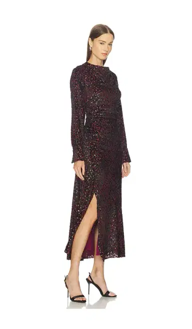 SIMKHAI Ashby Draped Midi Dress | Thumbnail 2 SIMKHAI Ashby Draped Midi Dress | Thumbnail 2