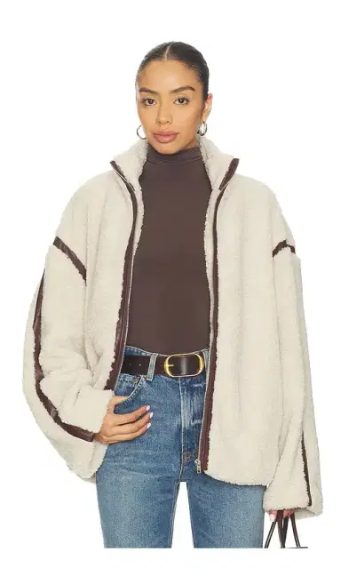 SNDYS Tatum Teddy Contrast Jacket | Thumbnail 1 SNDYS Tatum Teddy Contrast Jacket | Thumbnail 1