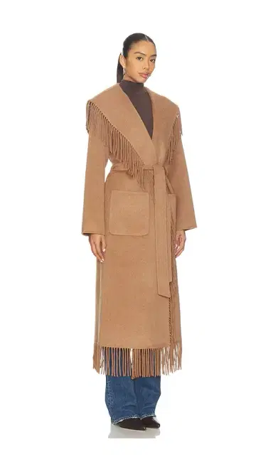 SIMKHAI Carrie Fringe Robe Coat | Thumbnail 2 SIMKHAI Carrie Fringe Robe Coat | Thumbnail 2