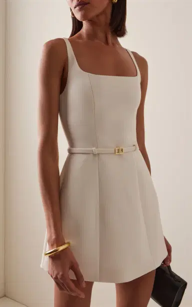 Alexis Shonda Belted Cady Mini Dress | Thumbnail 3 Alexis Shonda Belted Cady Mini Dress | Thumbnail 3