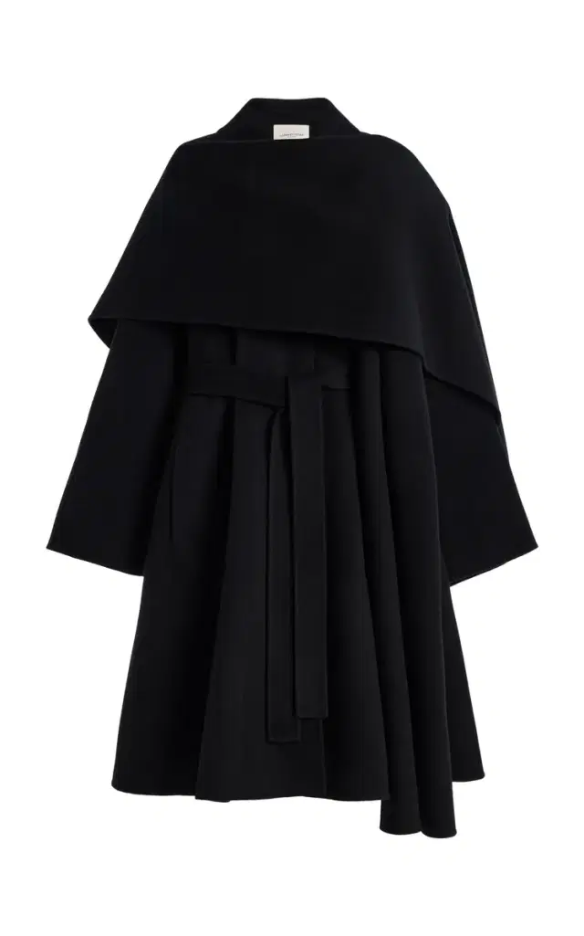 Poncho-Detailed Oversized Wool-Cashmere Coat Poncho-Detailed Oversized Wool-Cashmere Coat