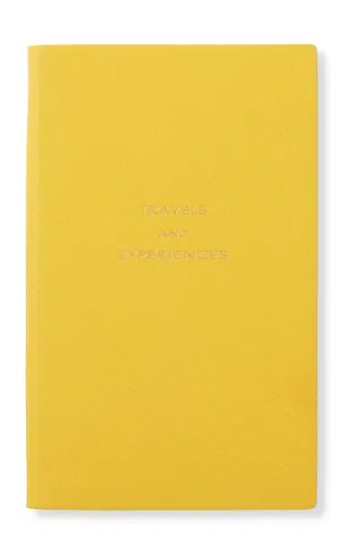 Smythson Travels and Experiences Panama Leather Notebook - Yellow | Thumbnail 1 Smythson Travels and Experiences Panama Leather Notebook - Yellow | Thumbnail 1