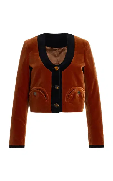 Blazé Milano Spiti Cotton-Velvet Bolero | Thumbnail 1 Blazé Milano Spiti Cotton-Velvet Bolero | Thumbnail 1
