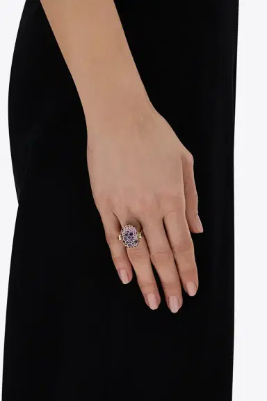 NANIS Sapphire Amethyst Reverse Double Face Large Ring | Thumbnail 2 NANIS Sapphire Amethyst Reverse Double Face Large Ring | Thumbnail 2