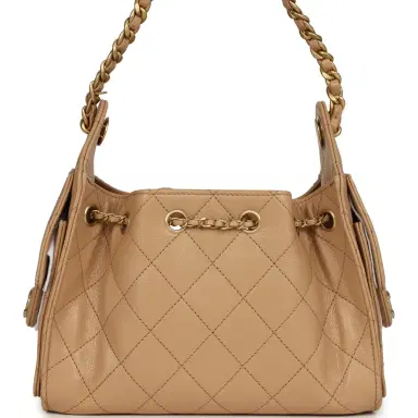 Chanel Chanel Mini 25 Hobo Bag Beige Caviar Antique Gold Hardware | Thumbnail 4 Chanel Chanel Mini 25 Hobo Bag Beige Caviar Antique Gold Hardware | Thumbnail 4