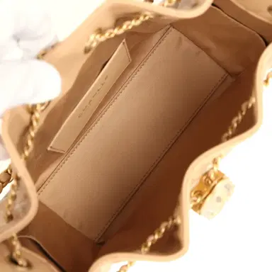 Chanel Chanel Mini 25 Hobo Bag Beige Caviar Antique Gold Hardware | Thumbnail 8 Chanel Chanel Mini 25 Hobo Bag Beige Caviar Antique Gold Hardware | Thumbnail 8