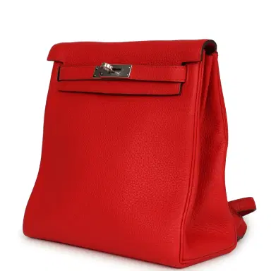HERMÈS Hermes Kelly Ado II Backpack Rouge De Coeur Clemence Palladium Hardware | Thumbnail 5 HERMÈS Hermes Kelly Ado II Backpack Rouge De Coeur Clemence Palladium Hardware | Thumbnail 5