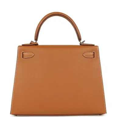 HERMÈS Hermes Kelly Sellier 28 Gold Epsom Palladium Hardware | Thumbnail 5 HERMÈS Hermes Kelly Sellier 28 Gold Epsom Palladium Hardware | Thumbnail 5