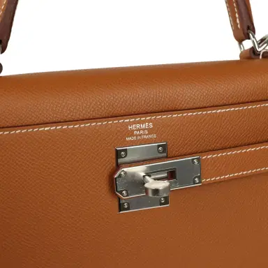 HERMÈS Hermes Kelly Sellier 28 Gold Epsom Palladium Hardware | Thumbnail 7 HERMÈS Hermes Kelly Sellier 28 Gold Epsom Palladium Hardware | Thumbnail 7