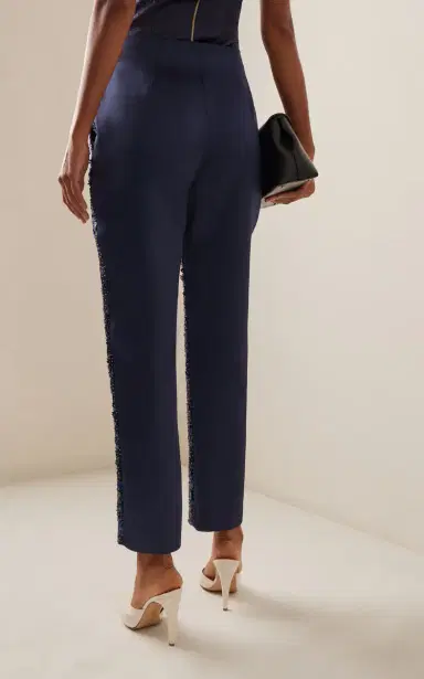 DELPOZO Sequined Satin Straight-Leg Pants | Thumbnail 4 DELPOZO Sequined Satin Straight-Leg Pants | Thumbnail 4