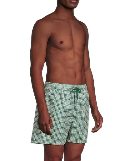 SIMKHAI Men's Lowell Swim Shorts - Kelly Green Foulard Print | Thumbnail 4 SIMKHAI Men's Lowell Swim Shorts - Kelly Green Foulard Print | Thumbnail 4
