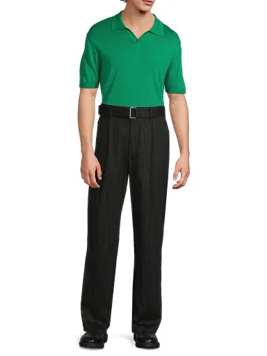 Simkhai Men's Conan Cotton-Blend Polo Shirt - Sea Green - Size Small | Thumbnail 2 Simkhai Men's Conan Cotton-Blend Polo Shirt - Sea Green - Size Small | Thumbnail 2
