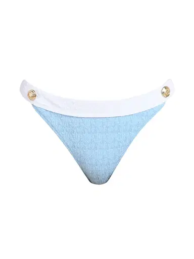 L'AGENCE Women's Textured Bikini Bottom - Powder Blue | Thumbnail 1 L'AGENCE Women's Textured Bikini Bottom - Powder Blue | Thumbnail 1