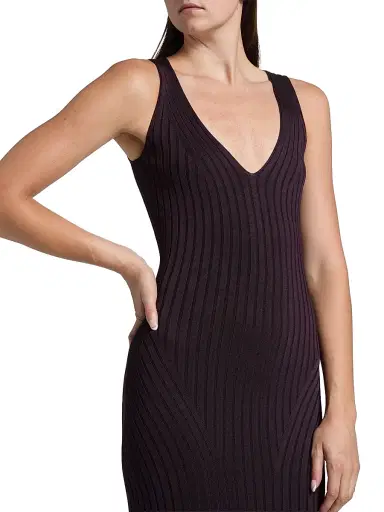 Adam Lippes Women's Sleeveless Rib-Knit Midi-Dress | Thumbnail 6 Adam Lippes Women's Sleeveless Rib-Knit Midi-Dress | Thumbnail 6