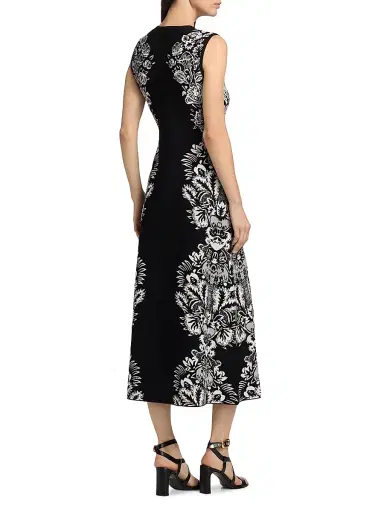 Ulla Johnson Women's Liana Floral Jacquard Midi-Dress - Noir | Thumbnail 5 Ulla Johnson Women's Liana Floral Jacquard Midi-Dress - Noir | Thumbnail 5