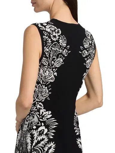 Ulla Johnson Women's Liana Floral Jacquard Midi-Dress - Noir | Thumbnail 6 Ulla Johnson Women's Liana Floral Jacquard Midi-Dress - Noir | Thumbnail 6